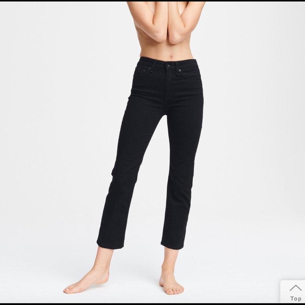 rag & bone Nina Cigarette Jeans in Black - Size 25